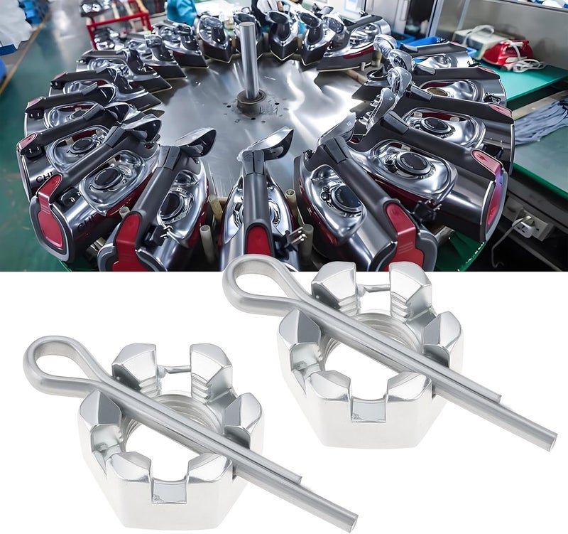 OTOTEC 20 Sets M14x1.5 Castle Nuts Hexagon Slotted Nut Cotter Pin for Furniture Electrical Appliances Industrialization 21x15mm/3.5x50mm - Image 2